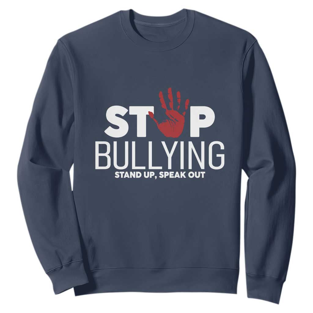 Bullying Prevention Sweatshirt Stop Bullying Stand Up Speak Out Hand Prints