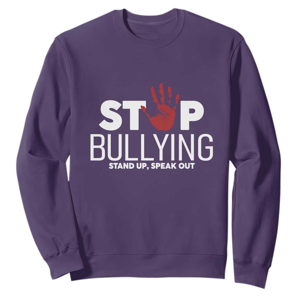 Bullying Prevention Sweatshirt Stop Bullying Stand Up Speak Out Hand Prints