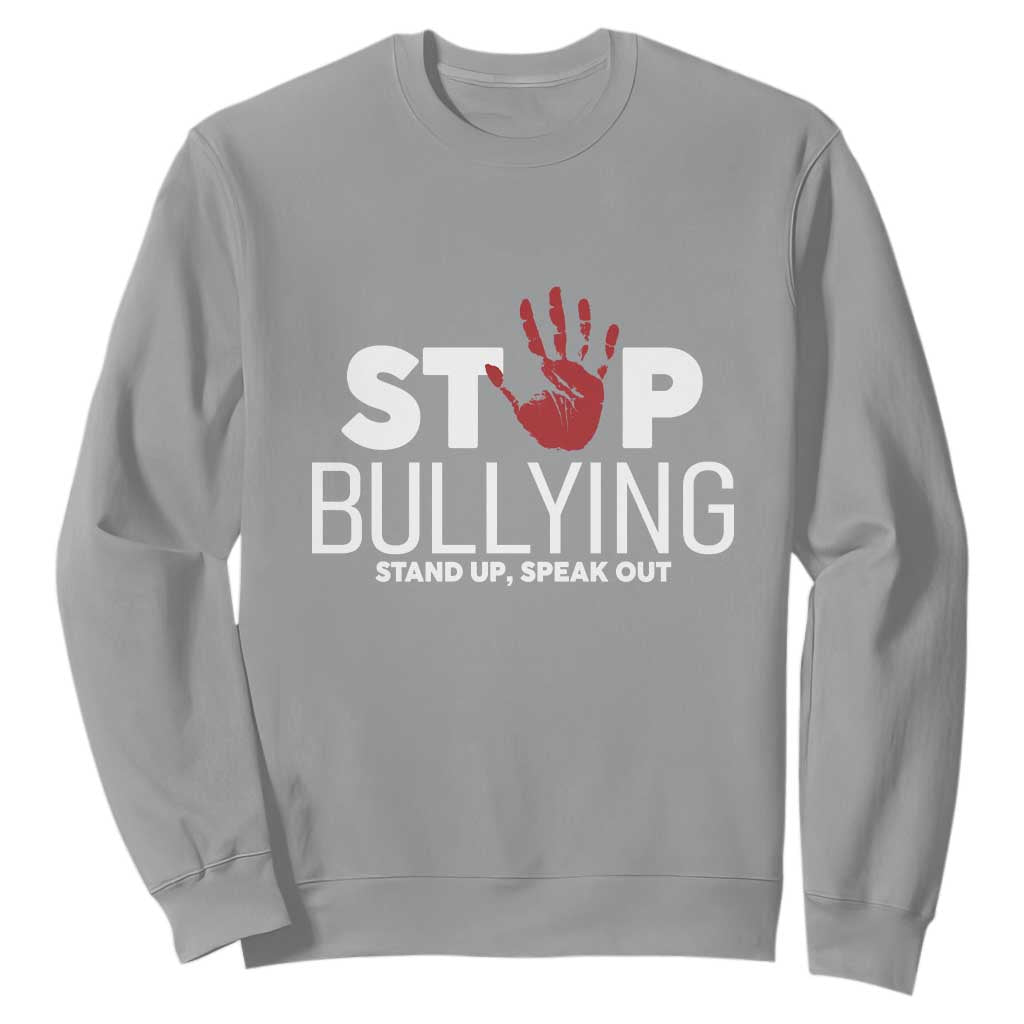 Bullying Prevention Sweatshirt Stop Bullying Stand Up Speak Out Hand Prints