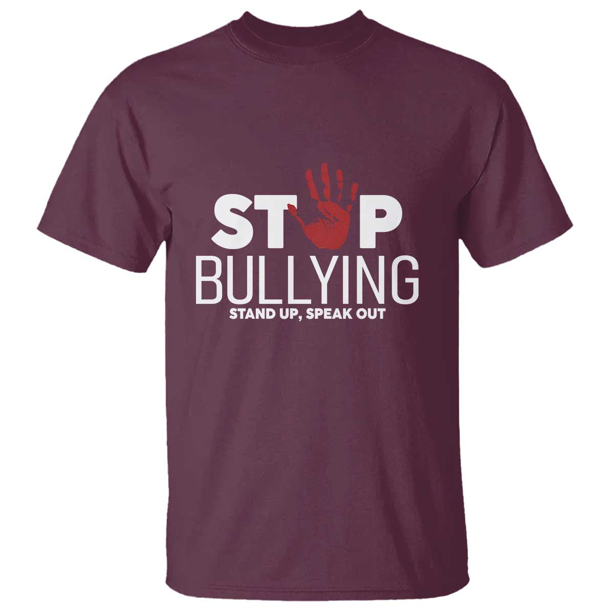 Bullying Prevention T Shirt Stop Bullying Stand Up Speak Out Hand Prints
