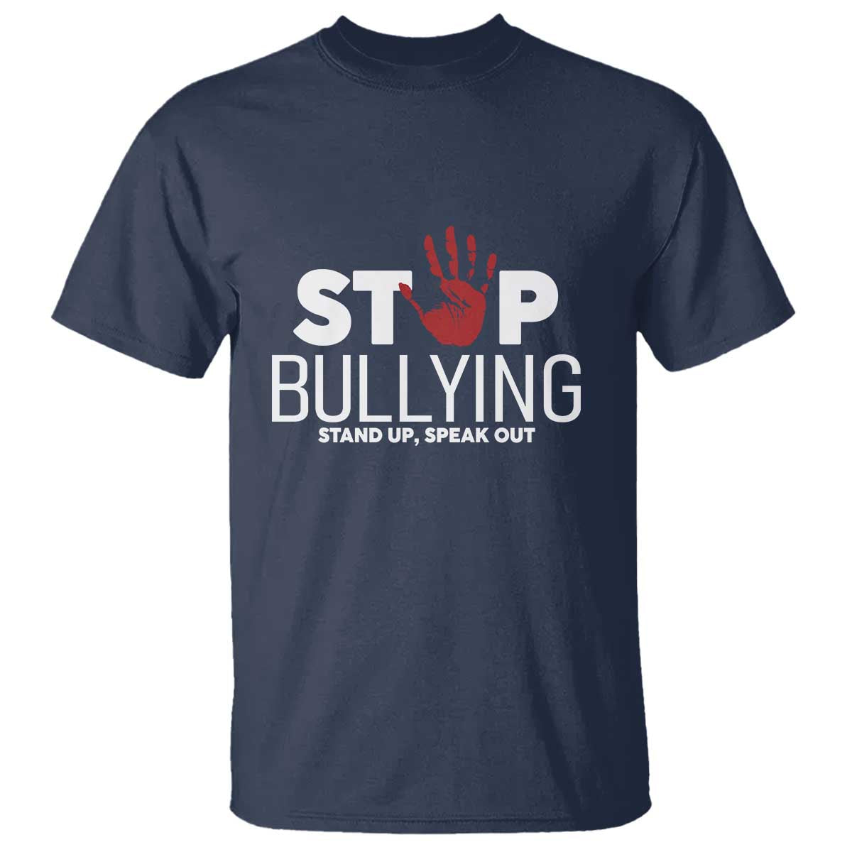Bullying Prevention T Shirt Stop Bullying Stand Up Speak Out Hand Prints