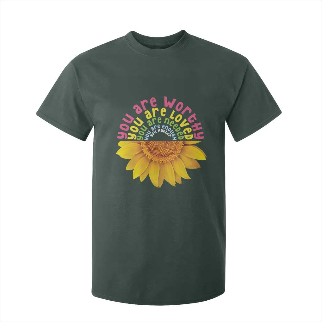 Unity Day Bullying Prevention T Shirt For Kid You Are Worthy Loved Needed You Matter Sunflower