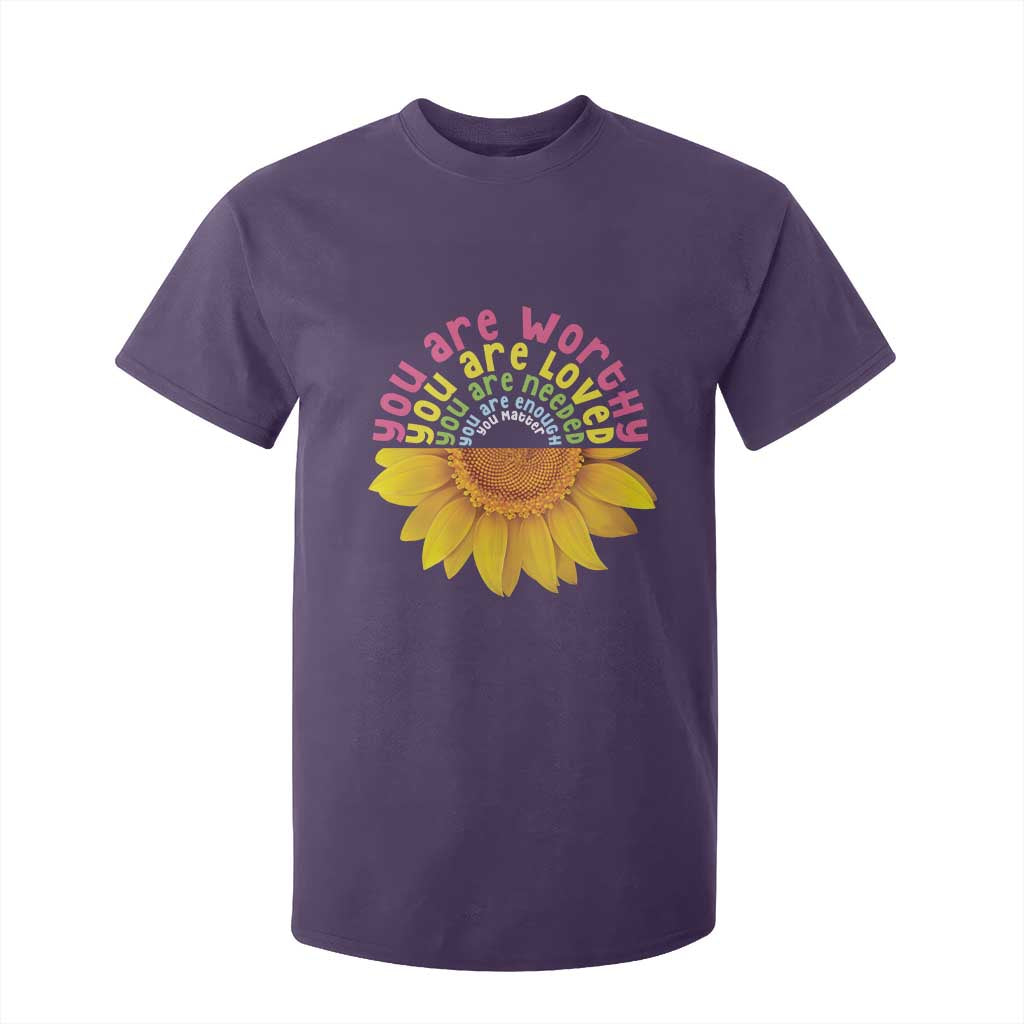 Unity Day Bullying Prevention T Shirt For Kid You Are Worthy Loved Needed You Matter Sunflower