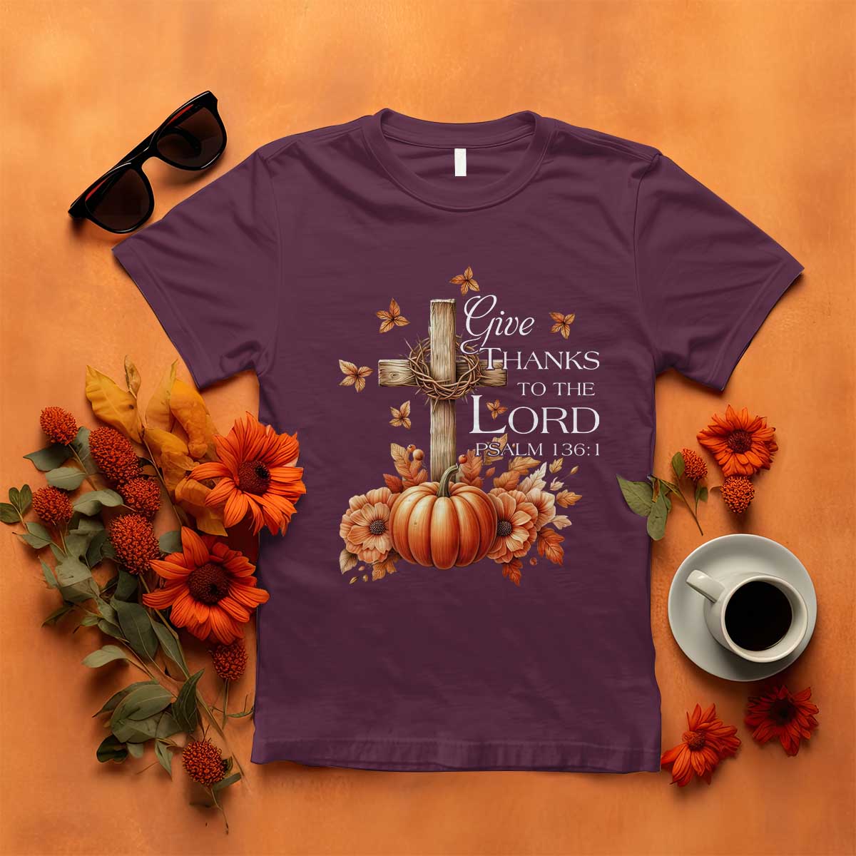 thanksgiving-christ-t-shirt-give-thanks-to-the-lord-psalm-1361-pumpkin-cross