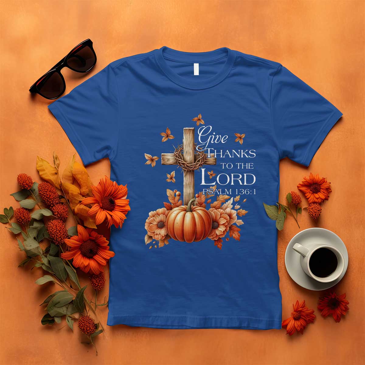 thanksgiving-christ-t-shirt-give-thanks-to-the-lord-psalm-1361-pumpkin-cross