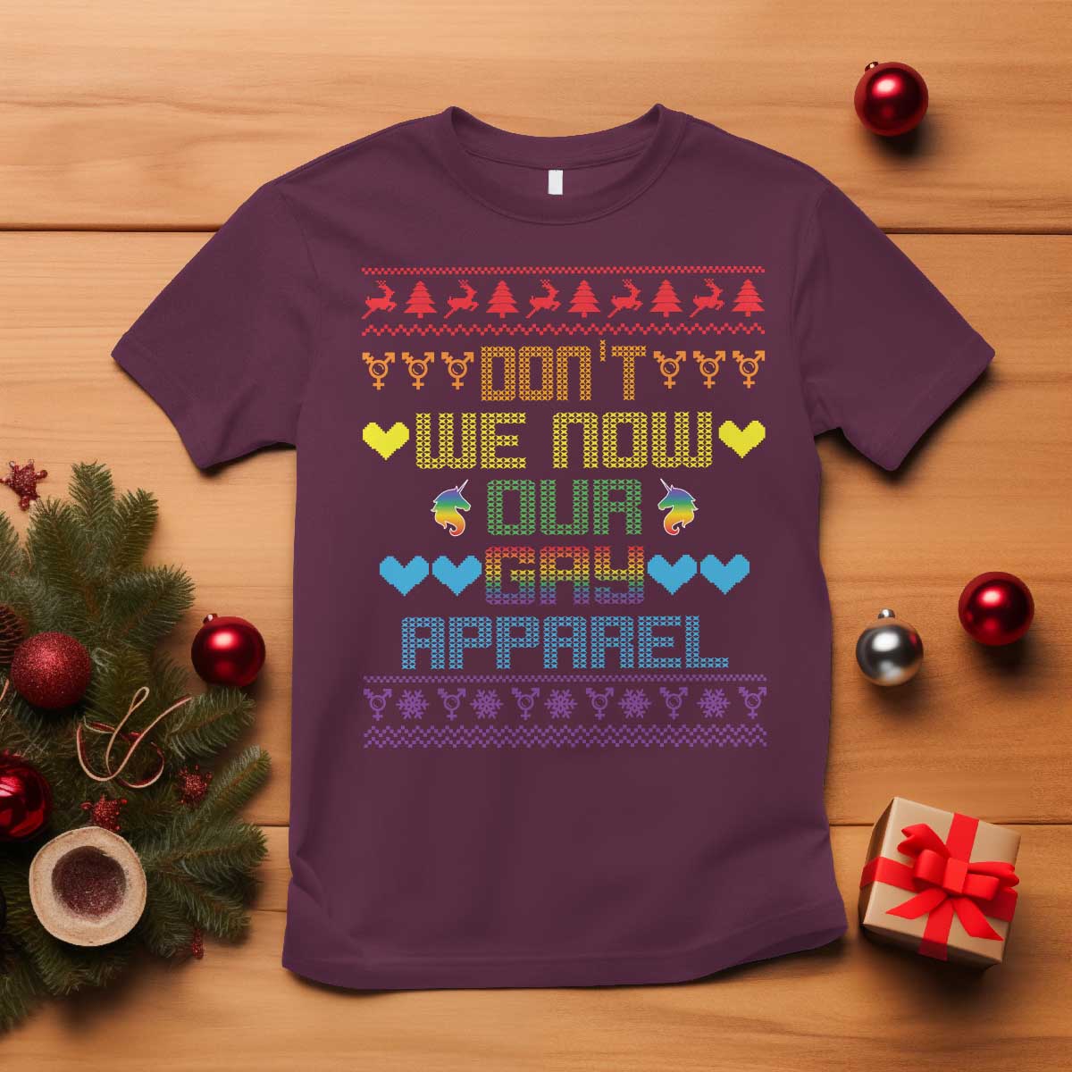 funny-lgbt-christmas-t-shirt-dont-we-now-our-gay-apparel-rainbow-unicorn