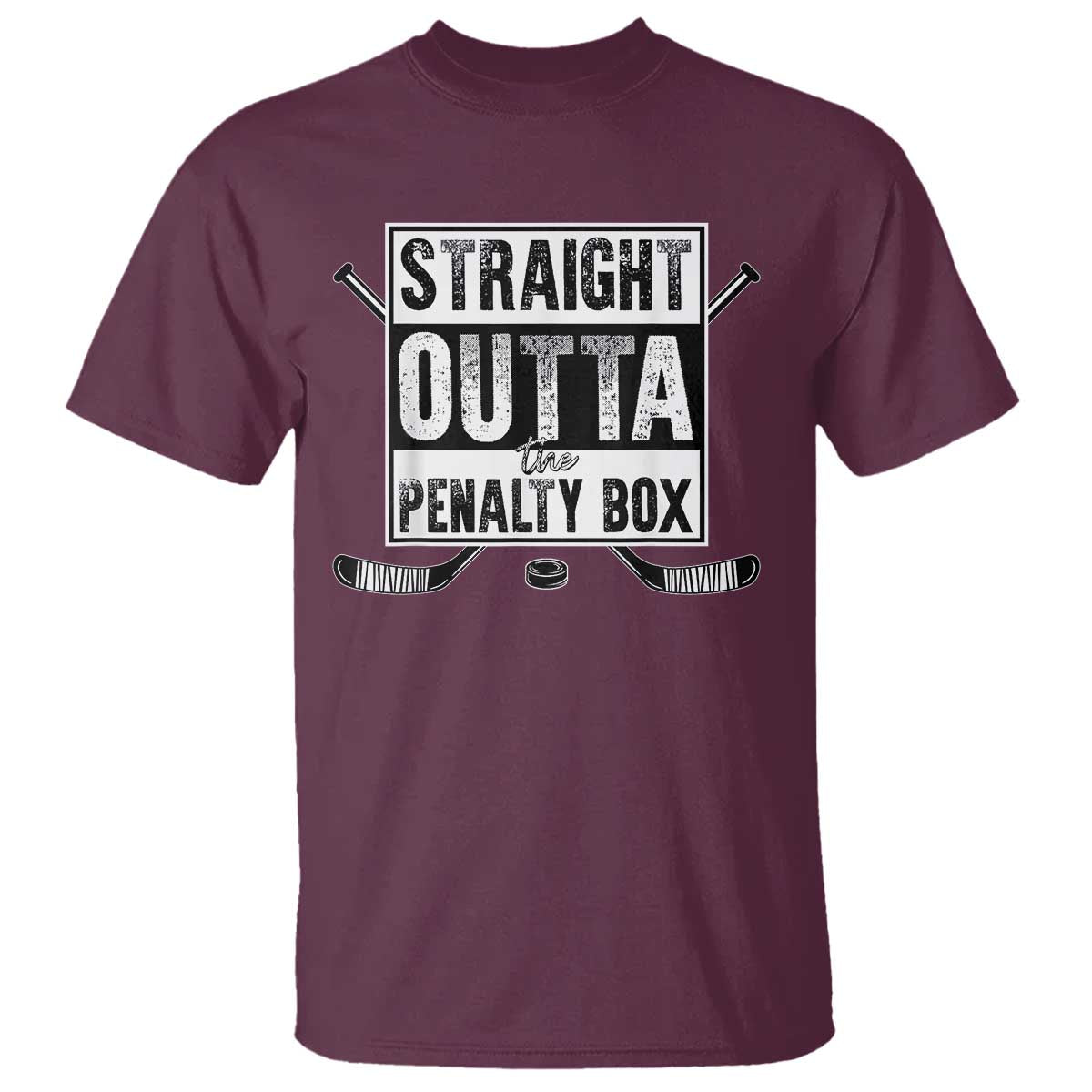 funny-ice-hockey-t-shirt-straight-outta-the-penalty-box-vintage-ice-hockey-sticks