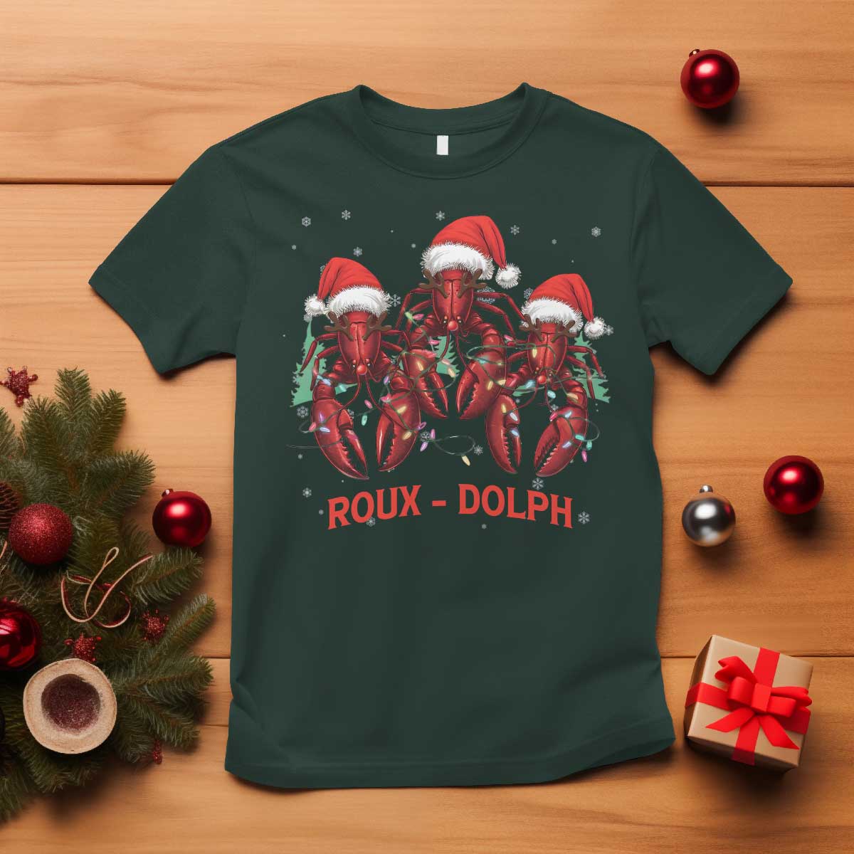 funny-christmas-cajun-louisiana-t-shirt-roux-dolph-crawfish-reindeers-santa-hat