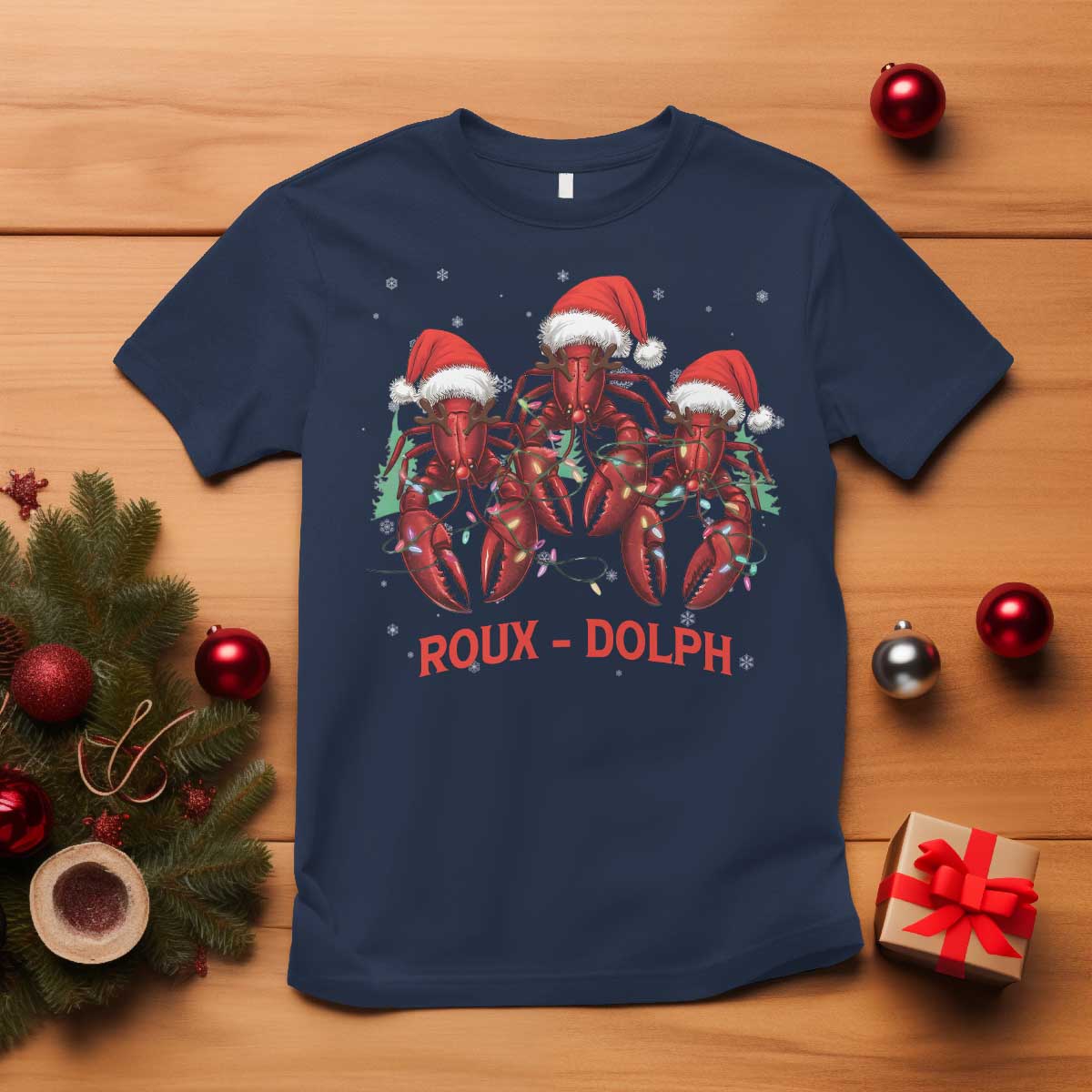 funny-christmas-cajun-louisiana-t-shirt-roux-dolph-crawfish-reindeers-santa-hat
