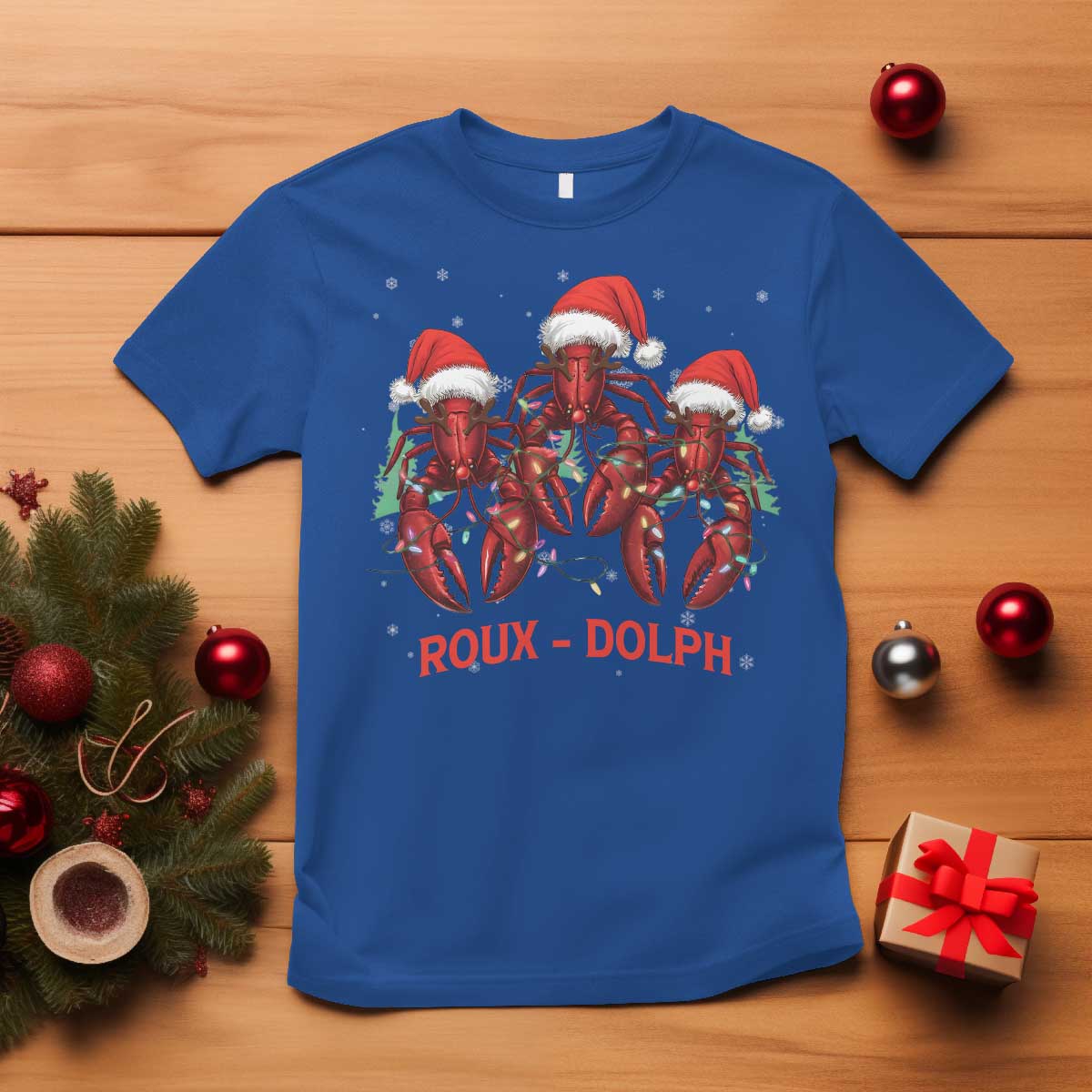 funny-christmas-cajun-louisiana-t-shirt-roux-dolph-crawfish-reindeers-santa-hat