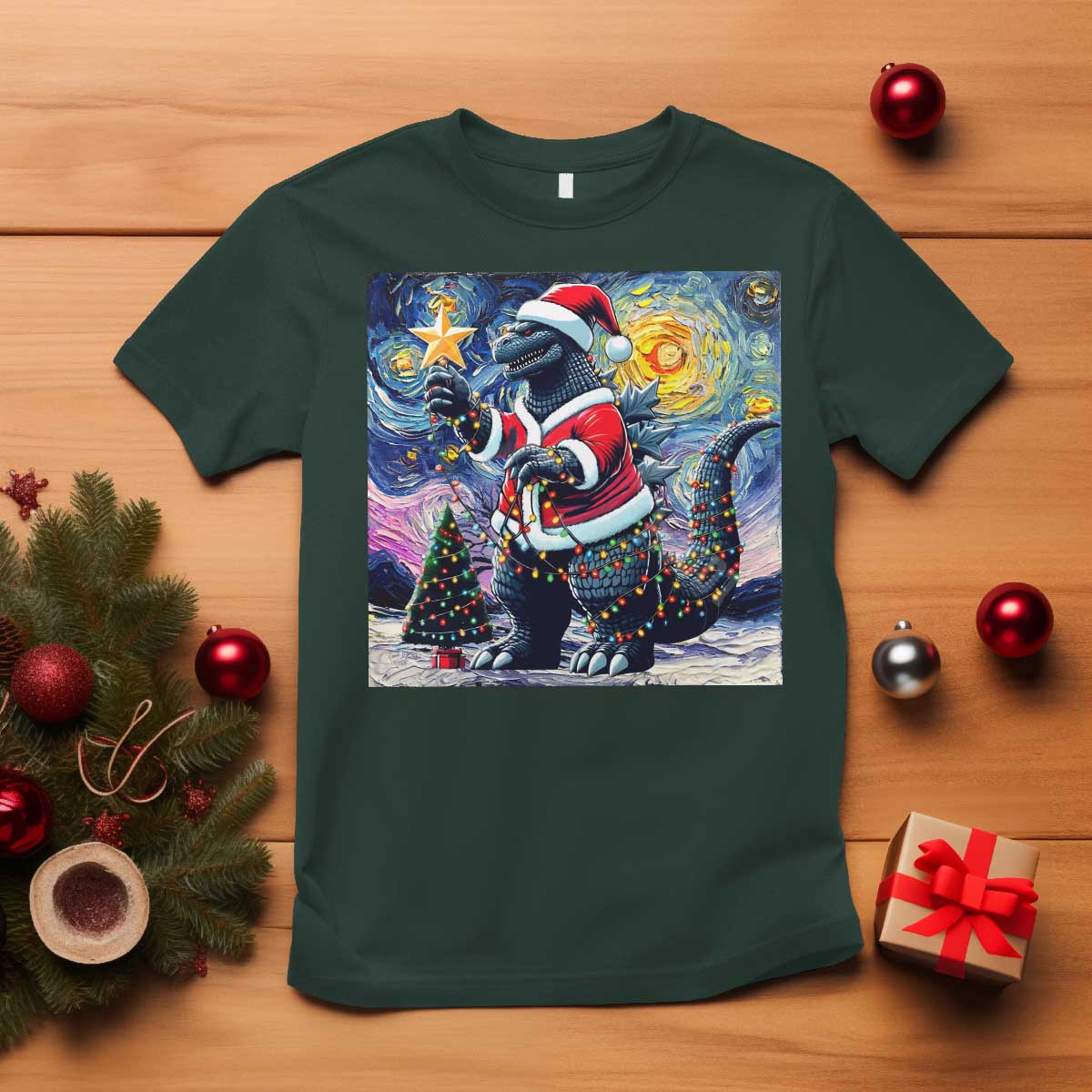 funny-christmas-santa-godzilla-japanese-monster-starry-night-t-shirt