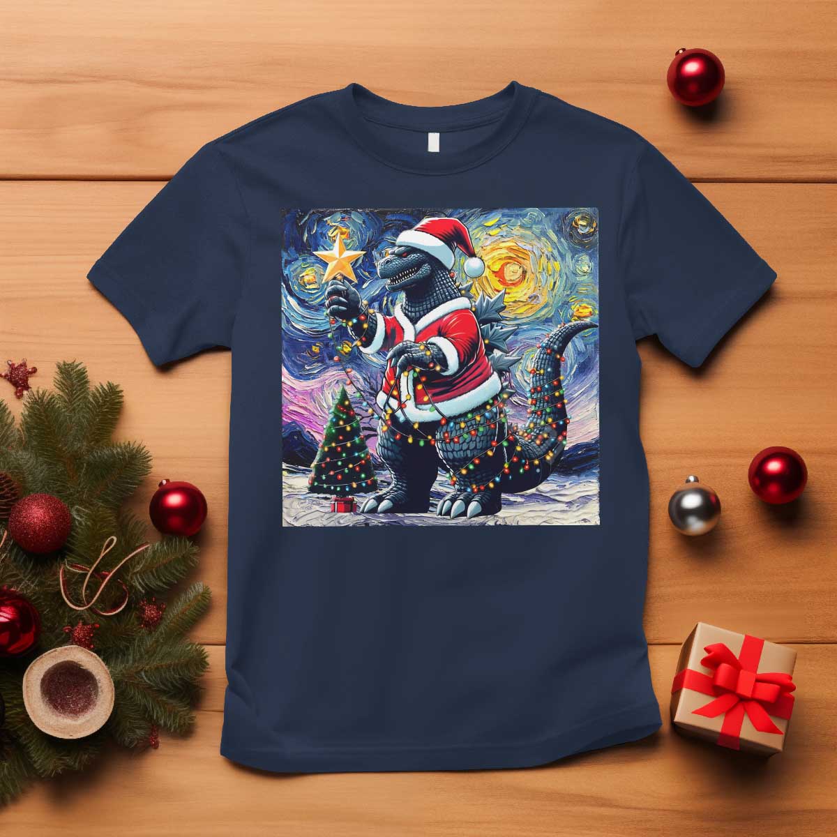 funny-christmas-santa-godzilla-japanese-monster-starry-night-t-shirt