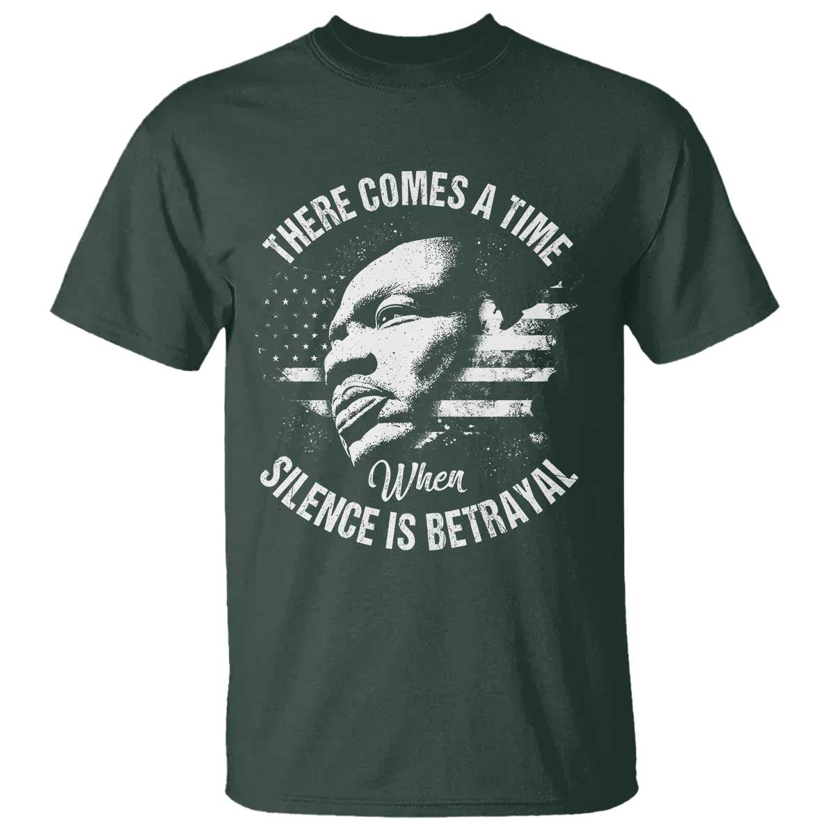 mlk-day-there-comes-a-time-when-silence-is-betrayal-t-shirt-martin-luther-king-vintage-american-flag-black-history-month