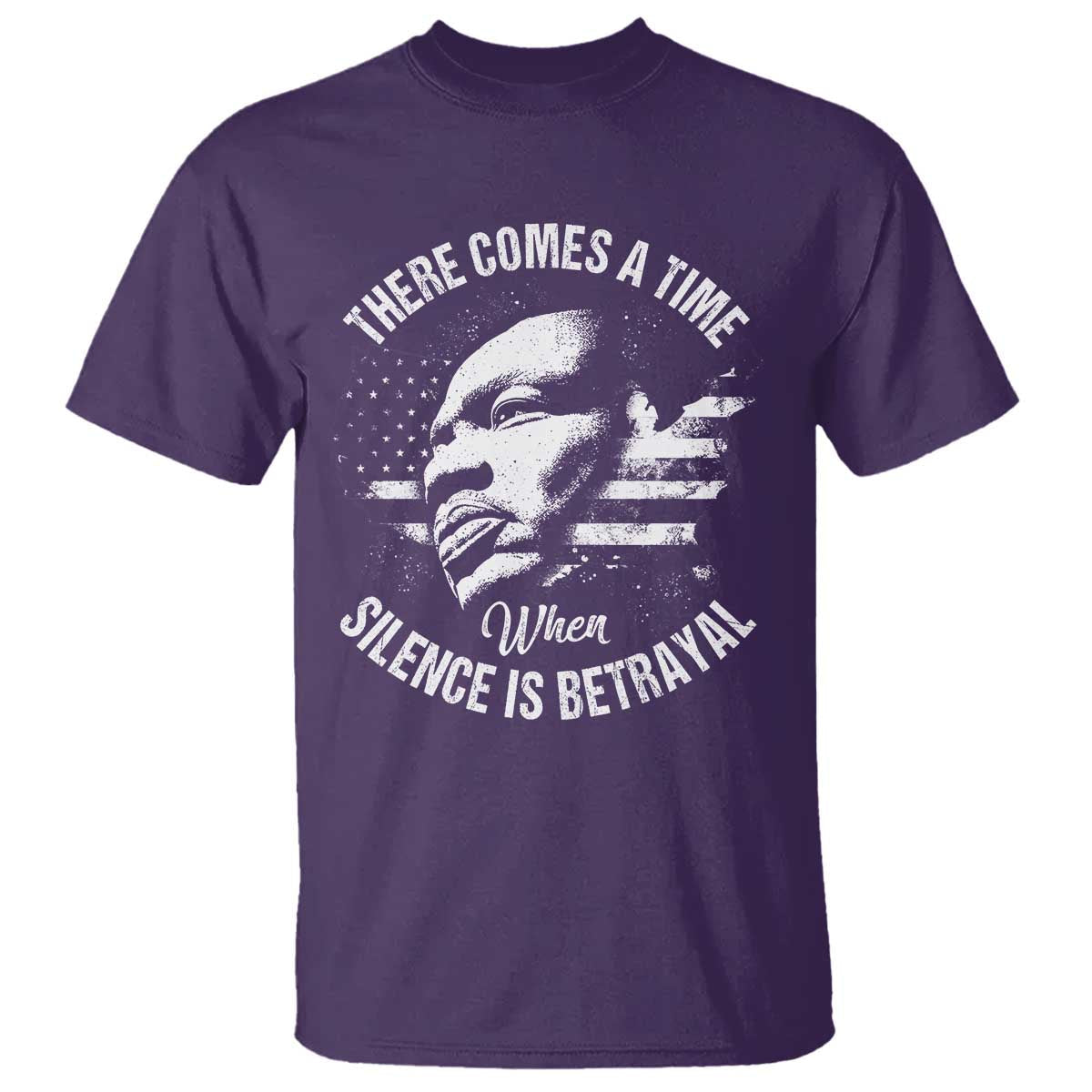 mlk-day-there-comes-a-time-when-silence-is-betrayal-t-shirt-martin-luther-king-vintage-american-flag-black-history-month
