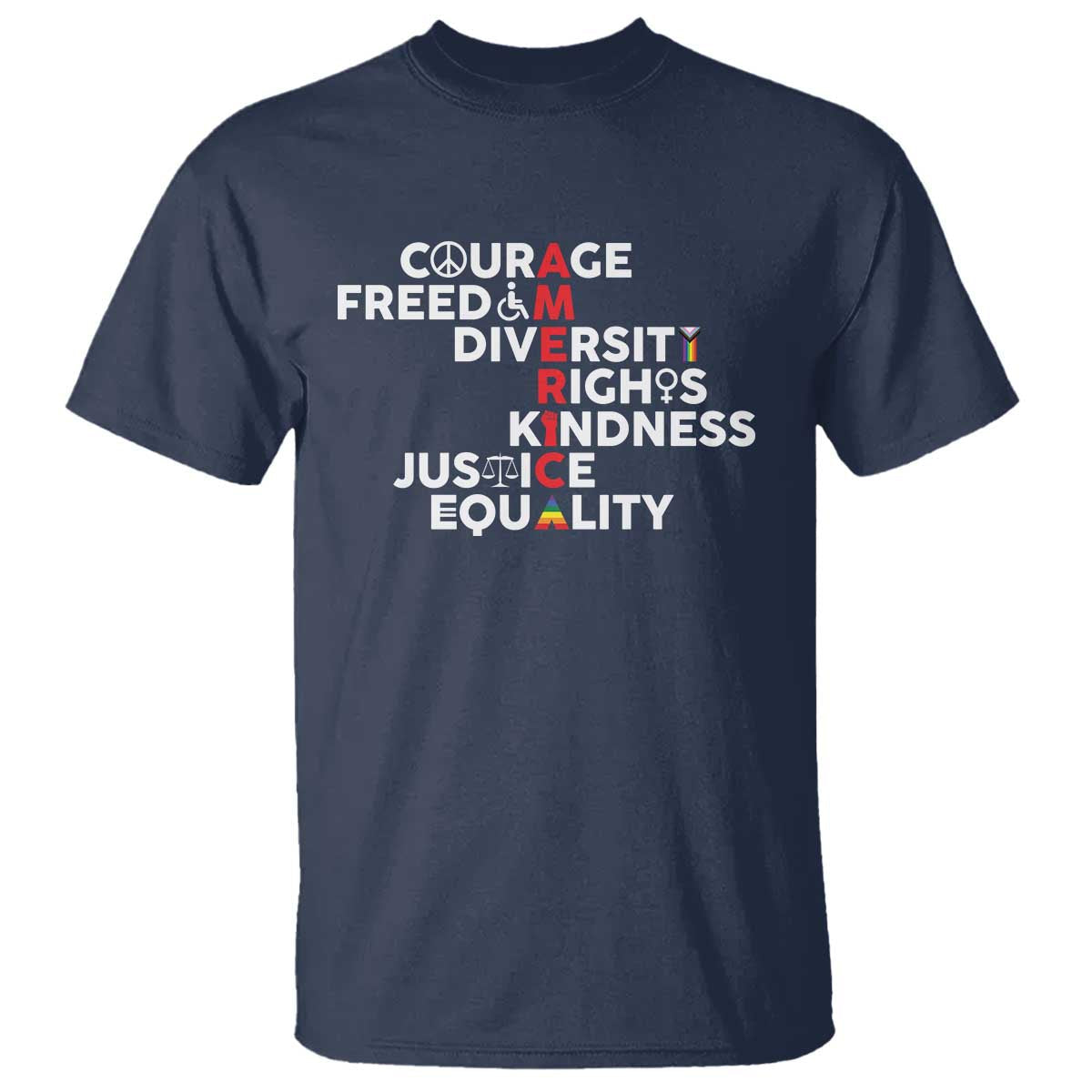 america-courage-freedom-diversity-rights-friendship-justice-t-shirt