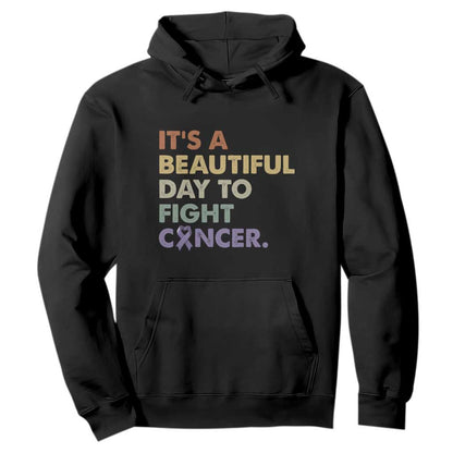All Cancer Support Hoodie It's A Beautiful Day To Fight Cancer Lavender Ribbon