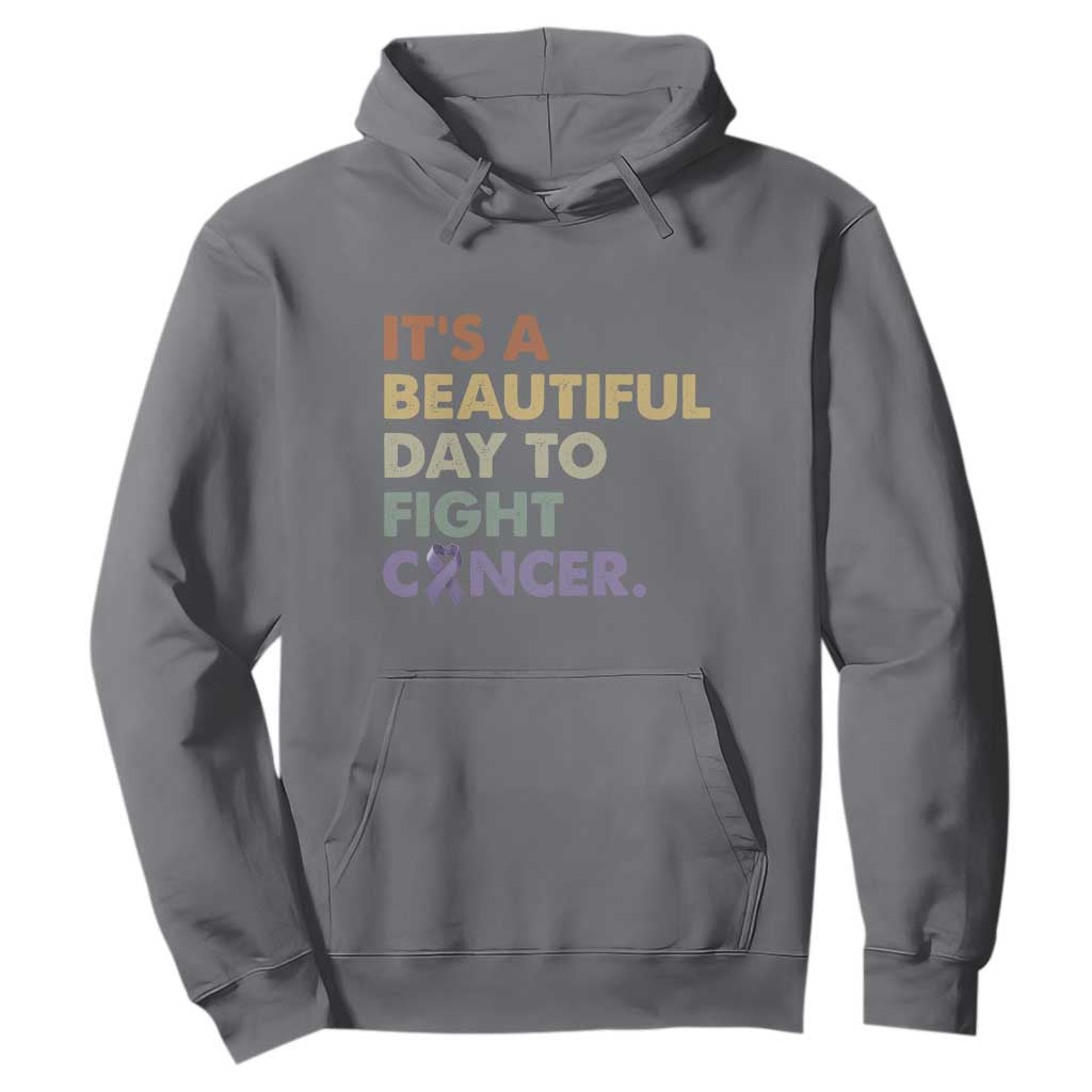 All Cancer Support Hoodie It's A Beautiful Day To Fight Cancer Lavender Ribbon