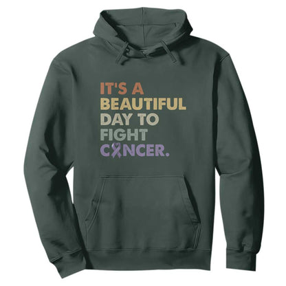 All Cancer Support Hoodie It's A Beautiful Day To Fight Cancer Lavender Ribbon