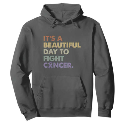 All Cancer Support Hoodie It's A Beautiful Day To Fight Cancer Lavender Ribbon
