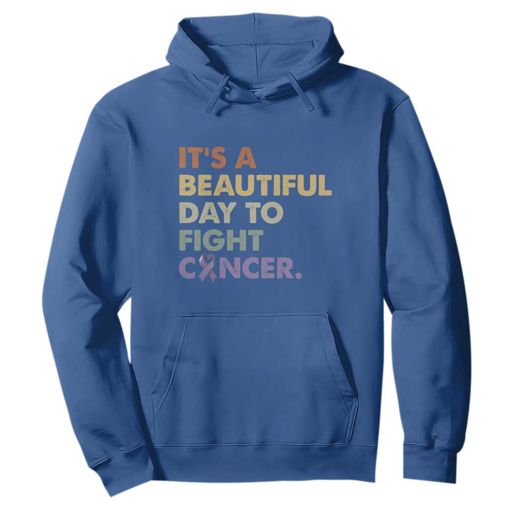 All Cancer Support Hoodie It's A Beautiful Day To Fight Cancer Lavender Ribbon