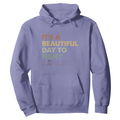All Cancer Support Hoodie It's A Beautiful Day To Fight Cancer Lavender Ribbon