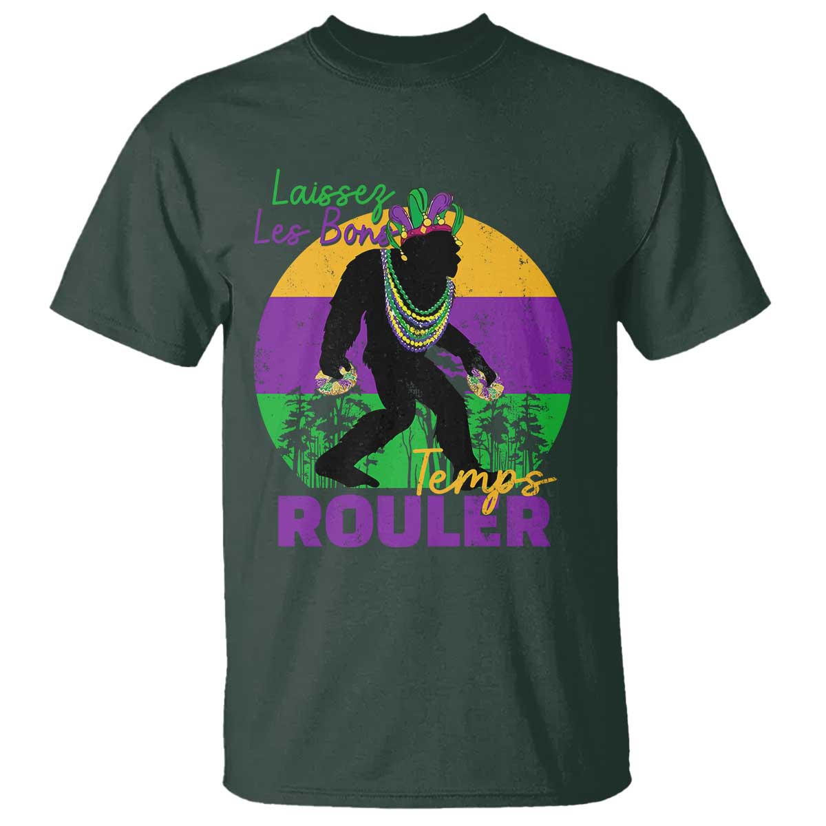 funny-bigfoot-mardi-gras-t-shirt-laissez-les-bons-temps-rouler-bald-cypress