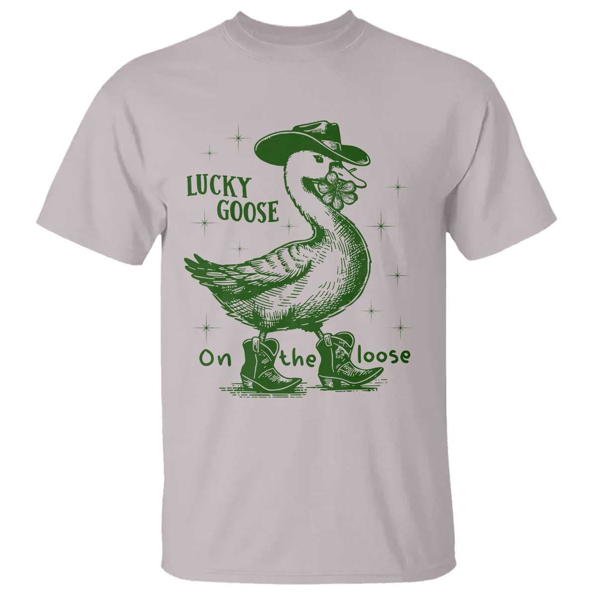 funny-st-patricks-day-lucky-goose-on-the-loose-t-shirt-cowboy-goose-shamrock