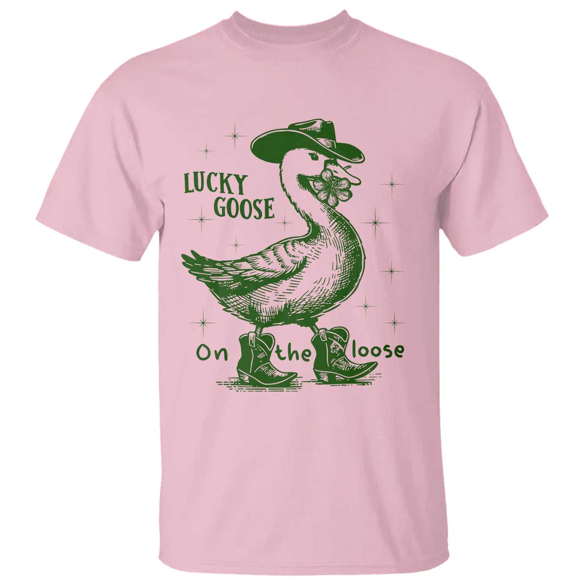 funny-st-patricks-day-lucky-goose-on-the-loose-t-shirt-cowboy-goose-shamrock