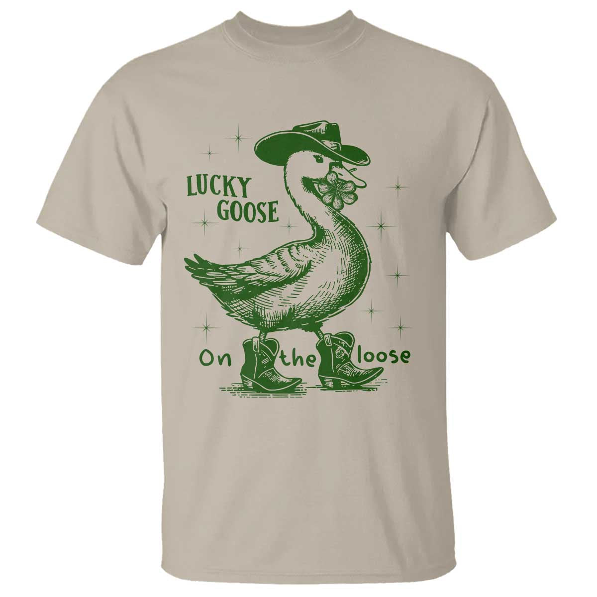 funny-st-patricks-day-lucky-goose-on-the-loose-t-shirt-cowboy-goose-shamrock
