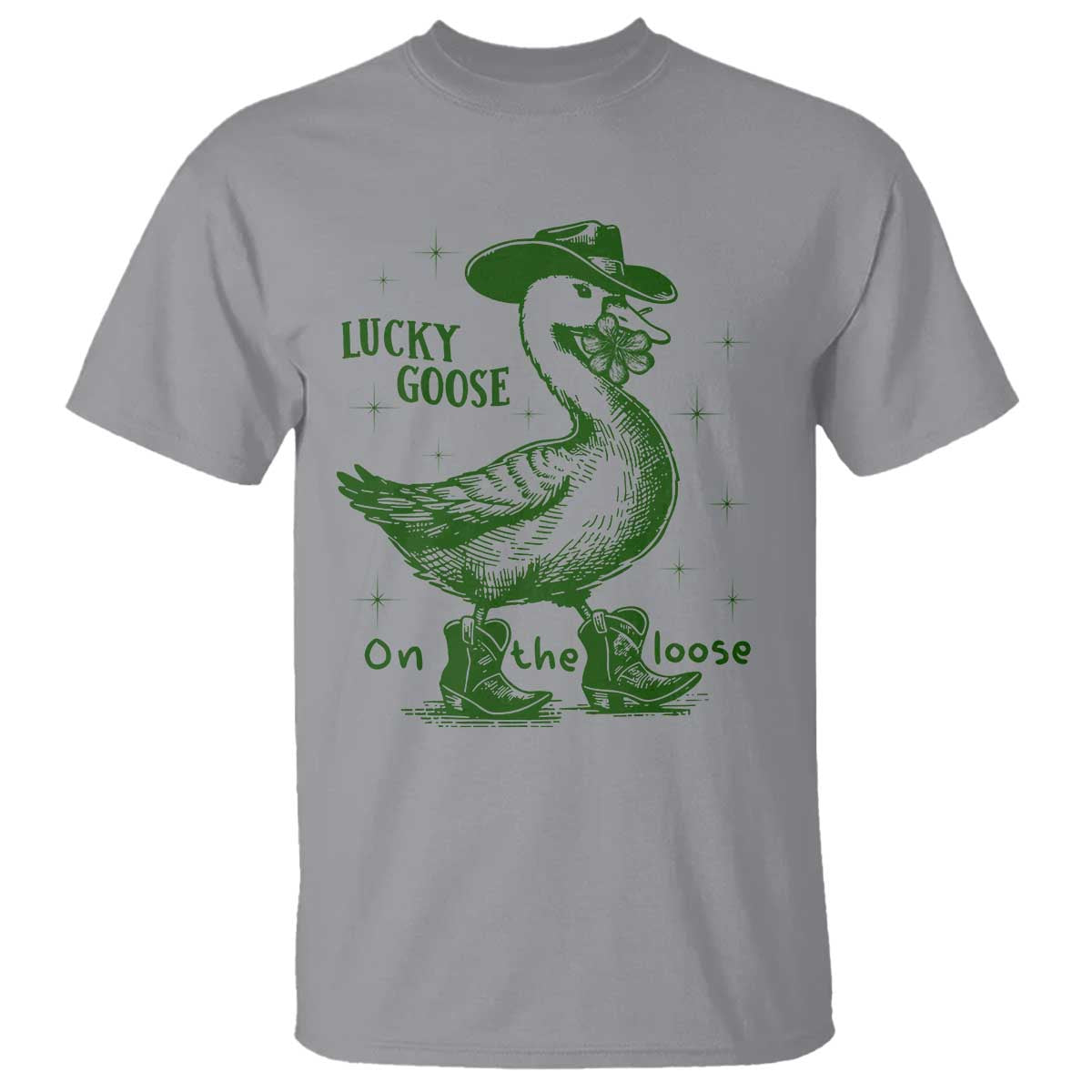 funny-st-patricks-day-lucky-goose-on-the-loose-t-shirt-cowboy-goose-shamrock