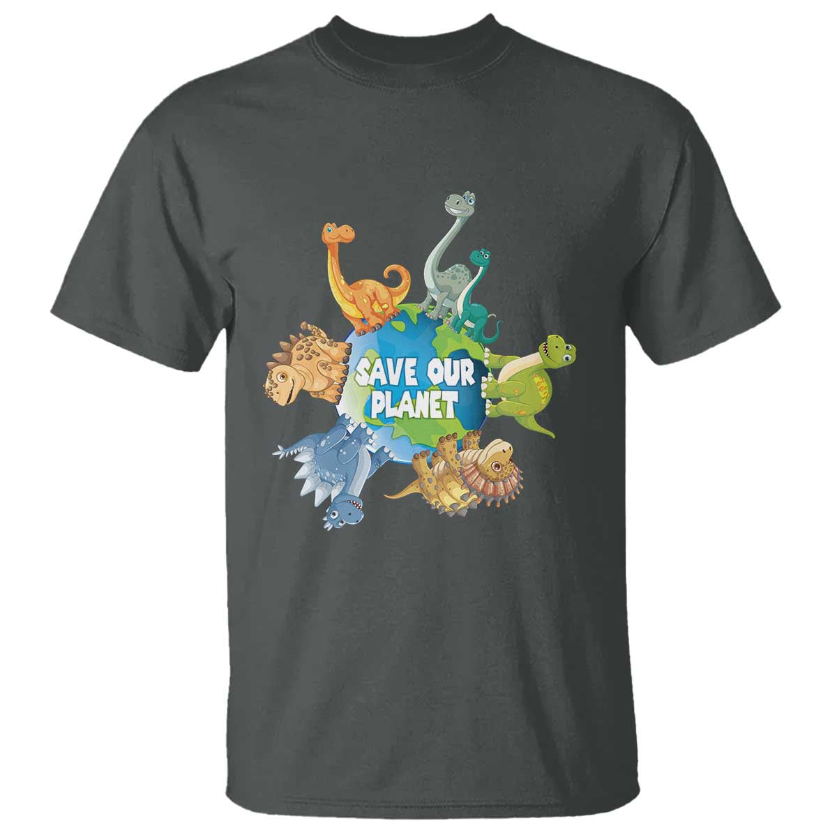 earth-day-save-our-planet-t-shirt-cute-dinosaurs-around-world