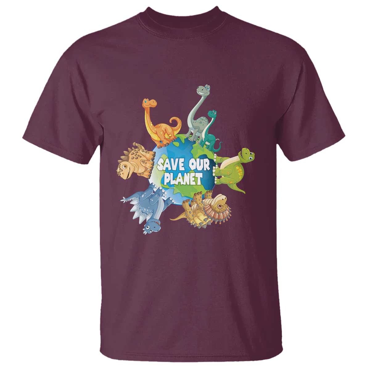 earth-day-save-our-planet-t-shirt-cute-dinosaurs-around-world