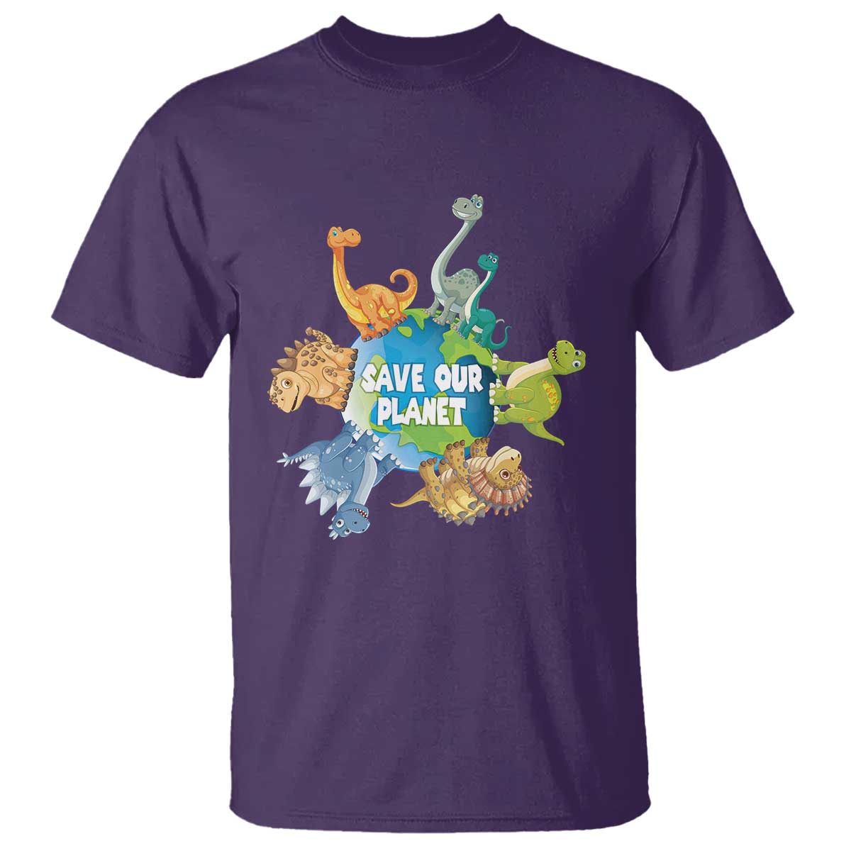 earth-day-save-our-planet-t-shirt-cute-dinosaurs-around-world