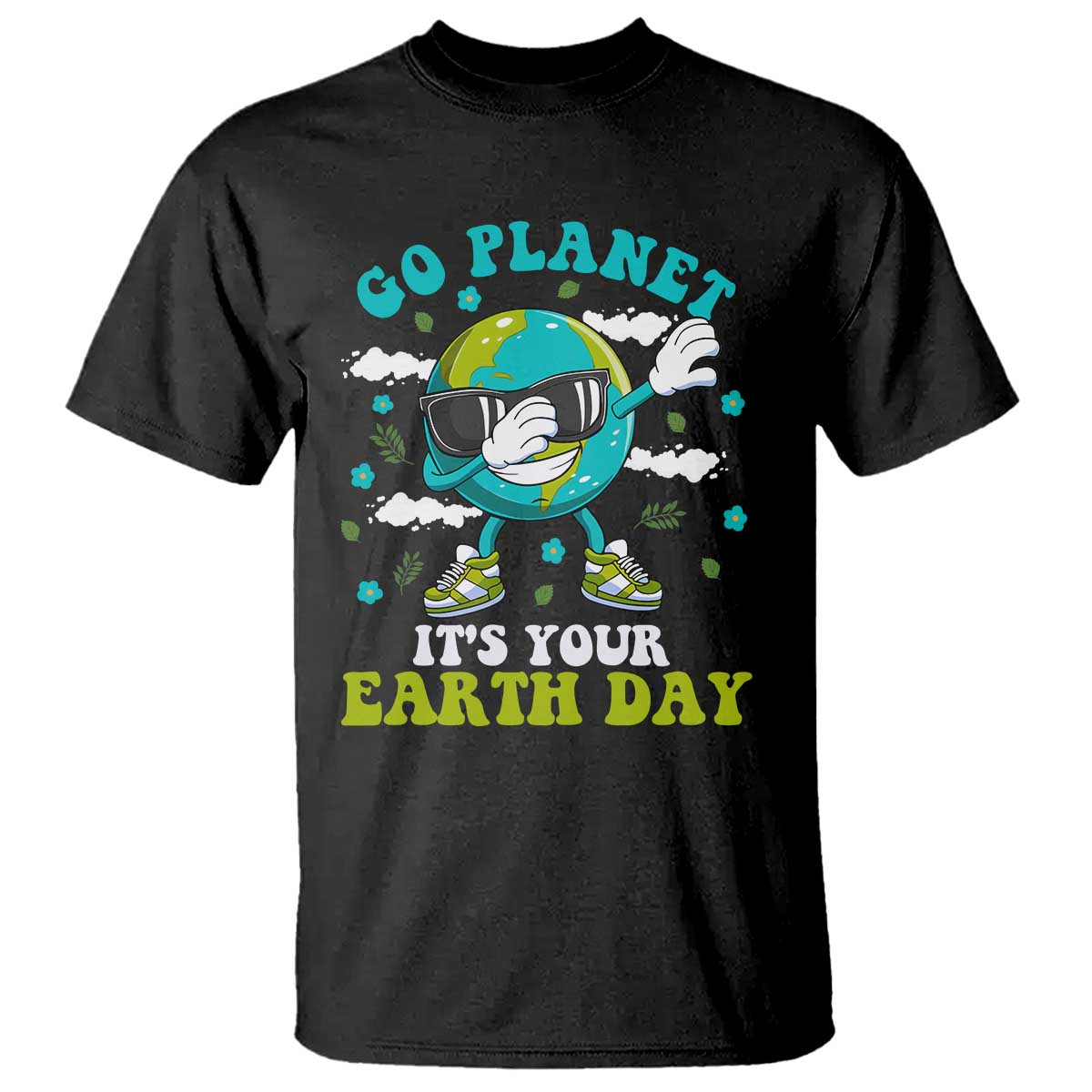 funny-go-planet-its-your-earth-day-t-shirt-dabbing-earth-flower