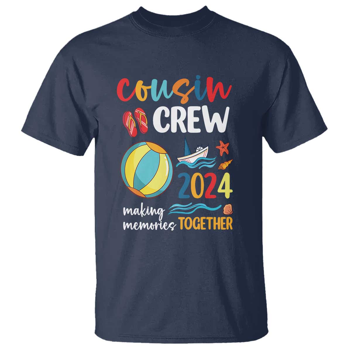 cousin-crew-2024-making-memories-together-t-shirt-summer-vacation-beach-family-trips-matching-ocean-wave