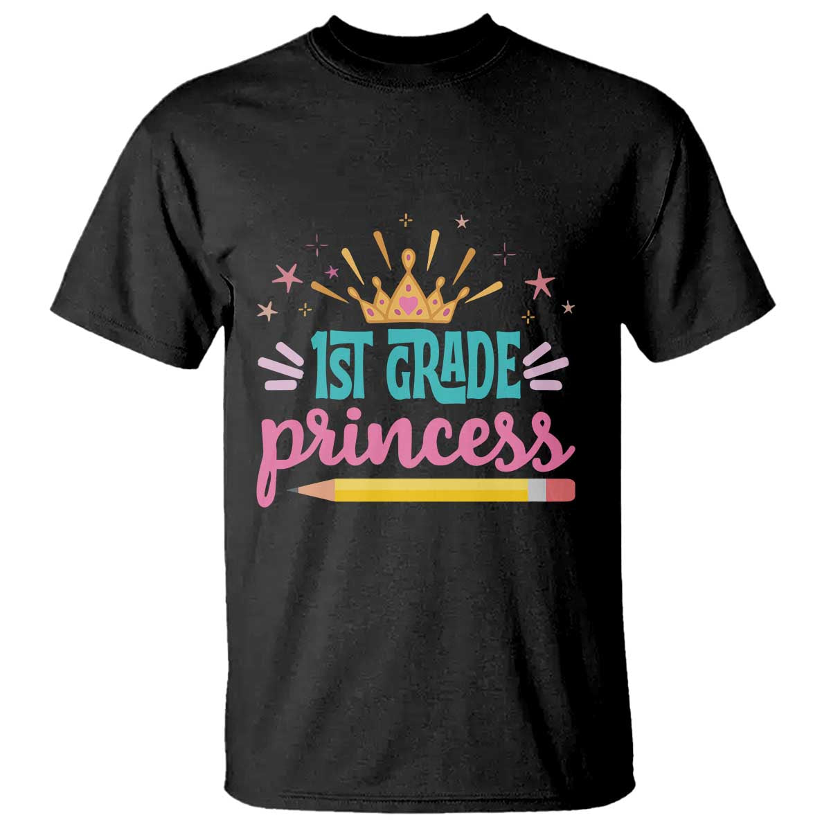back-to-school-t-shirt-1st-grade-princess-lovely-yellow-crown-pencil-cute-star