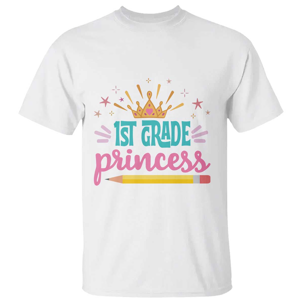 back-to-school-t-shirt-1st-grade-princess-lovely-yellow-crown-pencil-cute-star