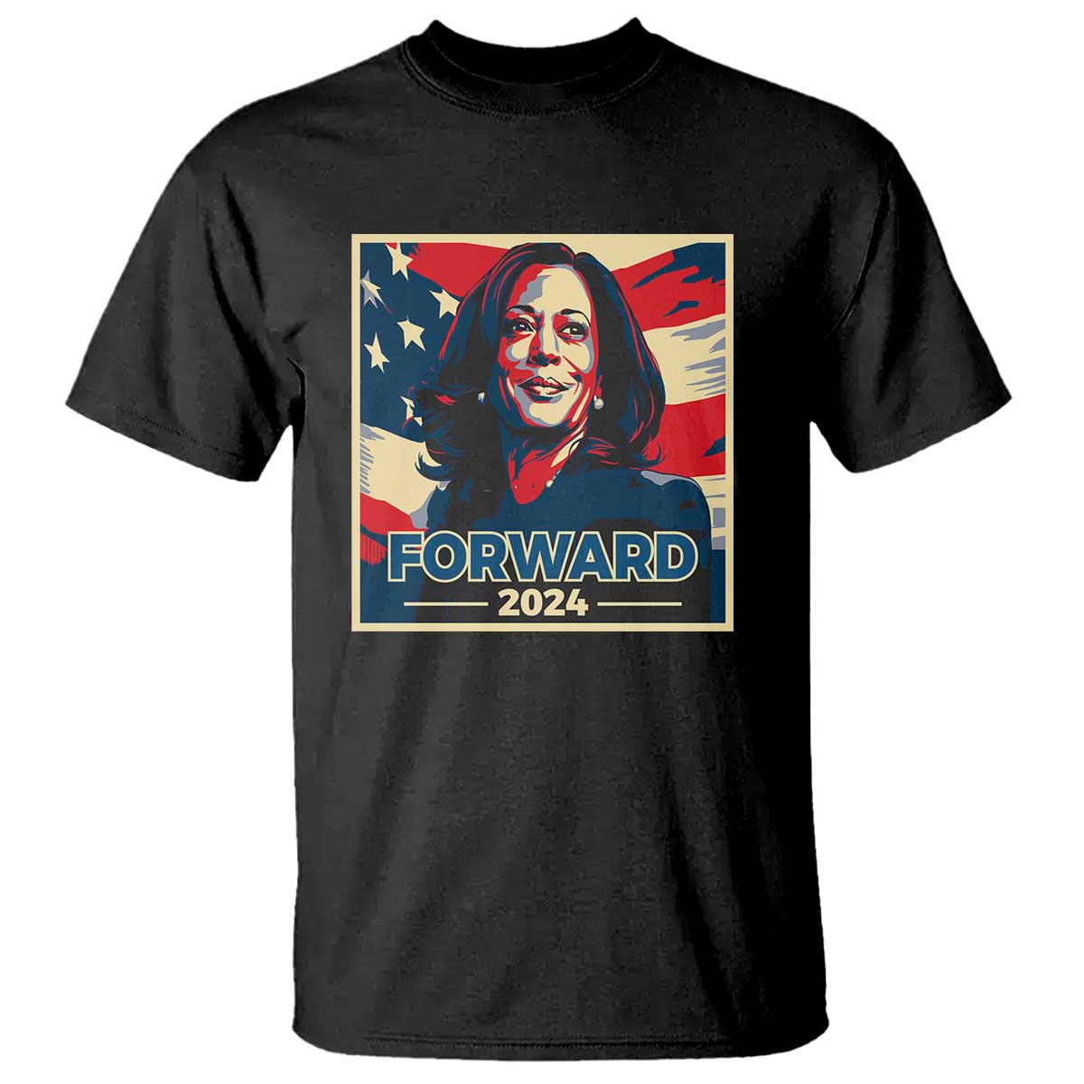 harris-supporter-t-shirt-forward-2024-american-election-usa-flag