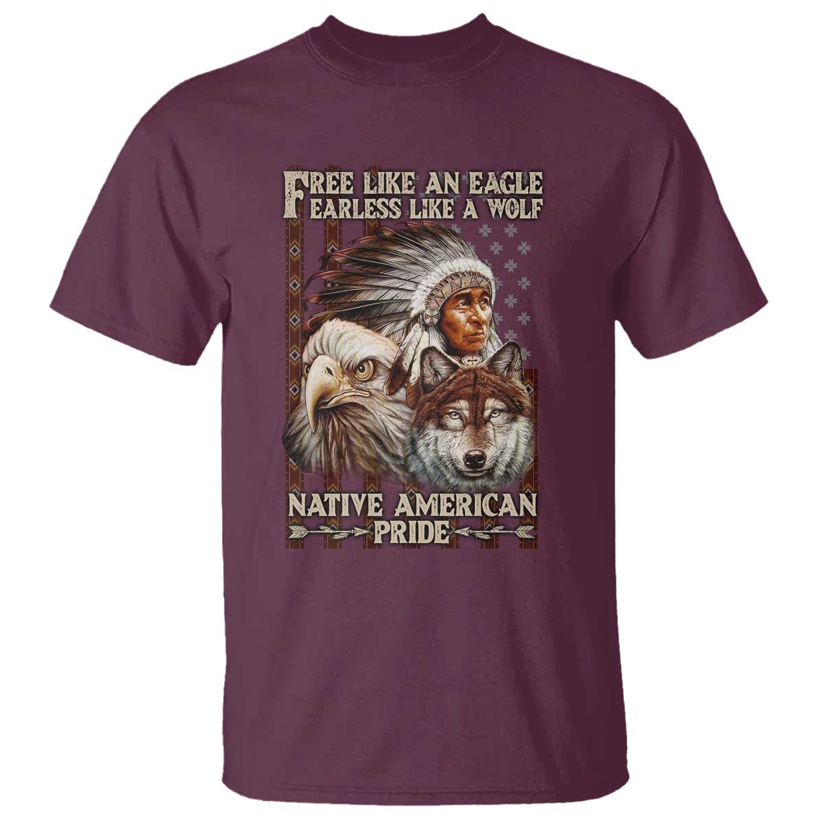 native-american-pride-t-shirt-free-like-an-eagle-fearless-like-a-wolf-vintage-flag