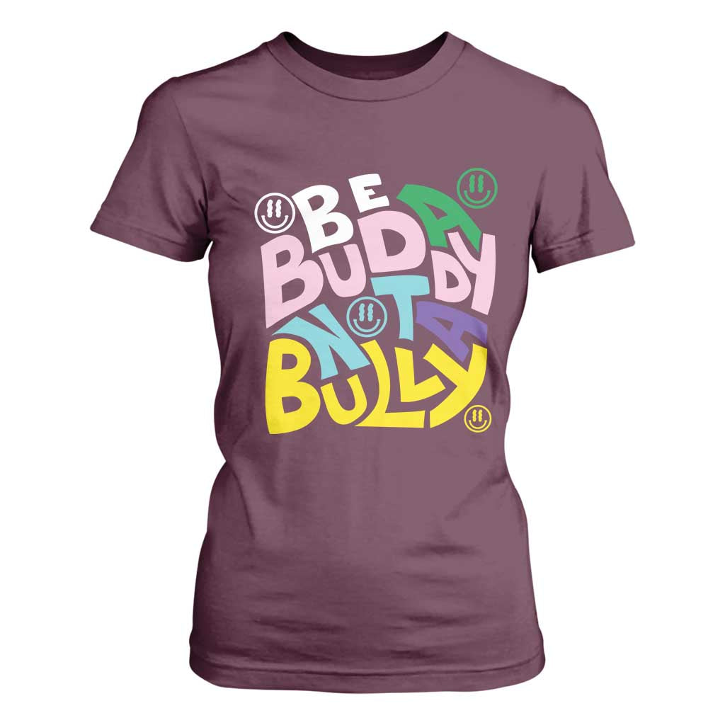 Unity Day Orange T Shirt For Women Be A Buddy Not A Bully Bullying Prevention