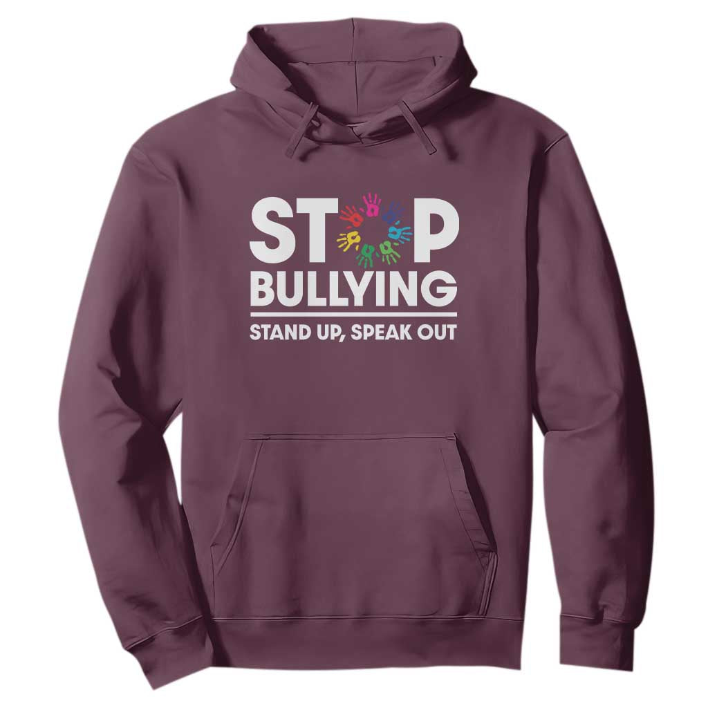 Unity Day Hoodie Stop Bullying Stand Up Speak Out Hand Prints Bullying Prevention