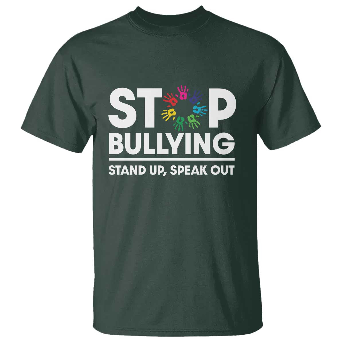 Unity Day T Shirt Stop Bullying Stand Up Speak Out Hand Prints Bullying Prevention