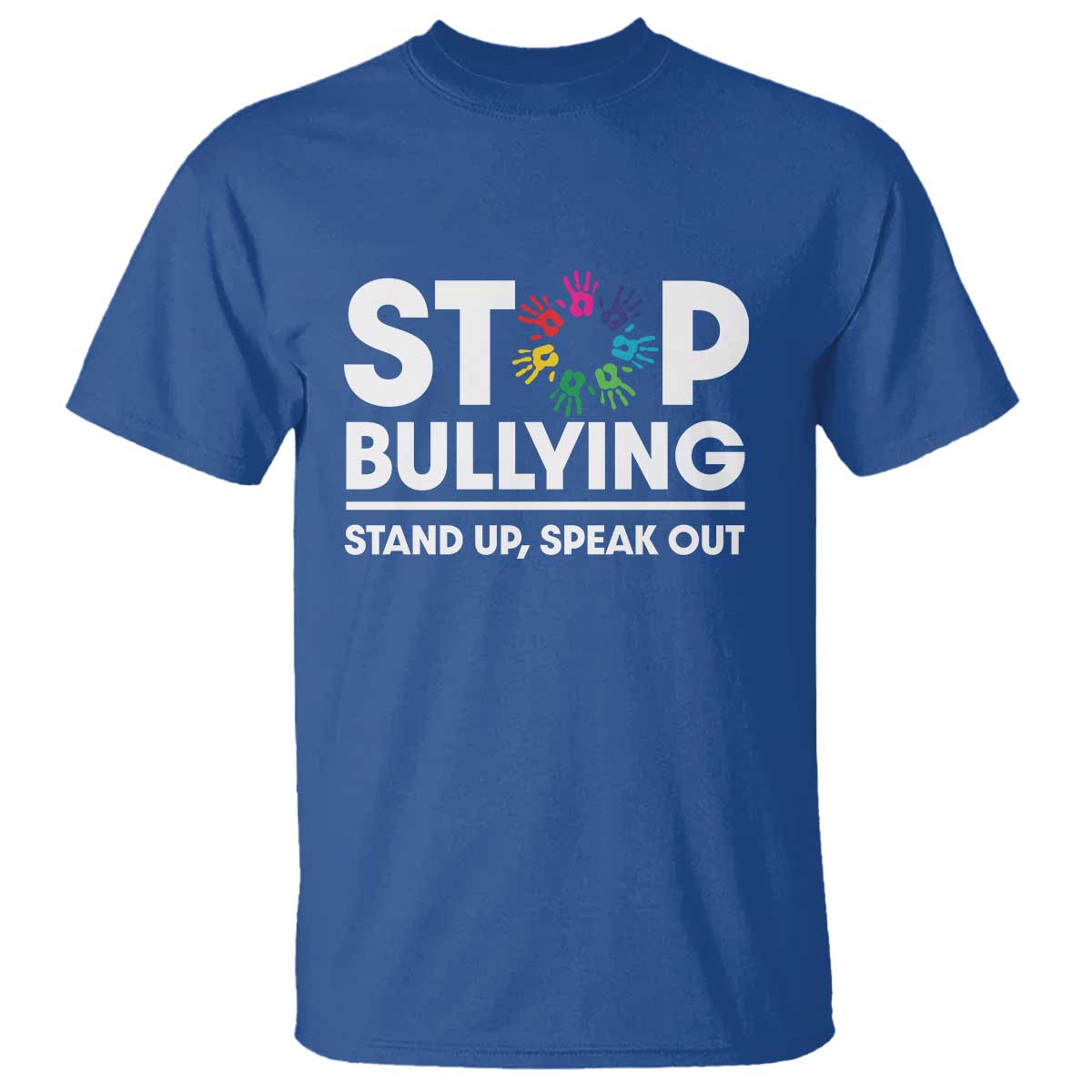 Unity Day T Shirt Stop Bullying Stand Up Speak Out Hand Prints Bullying Prevention