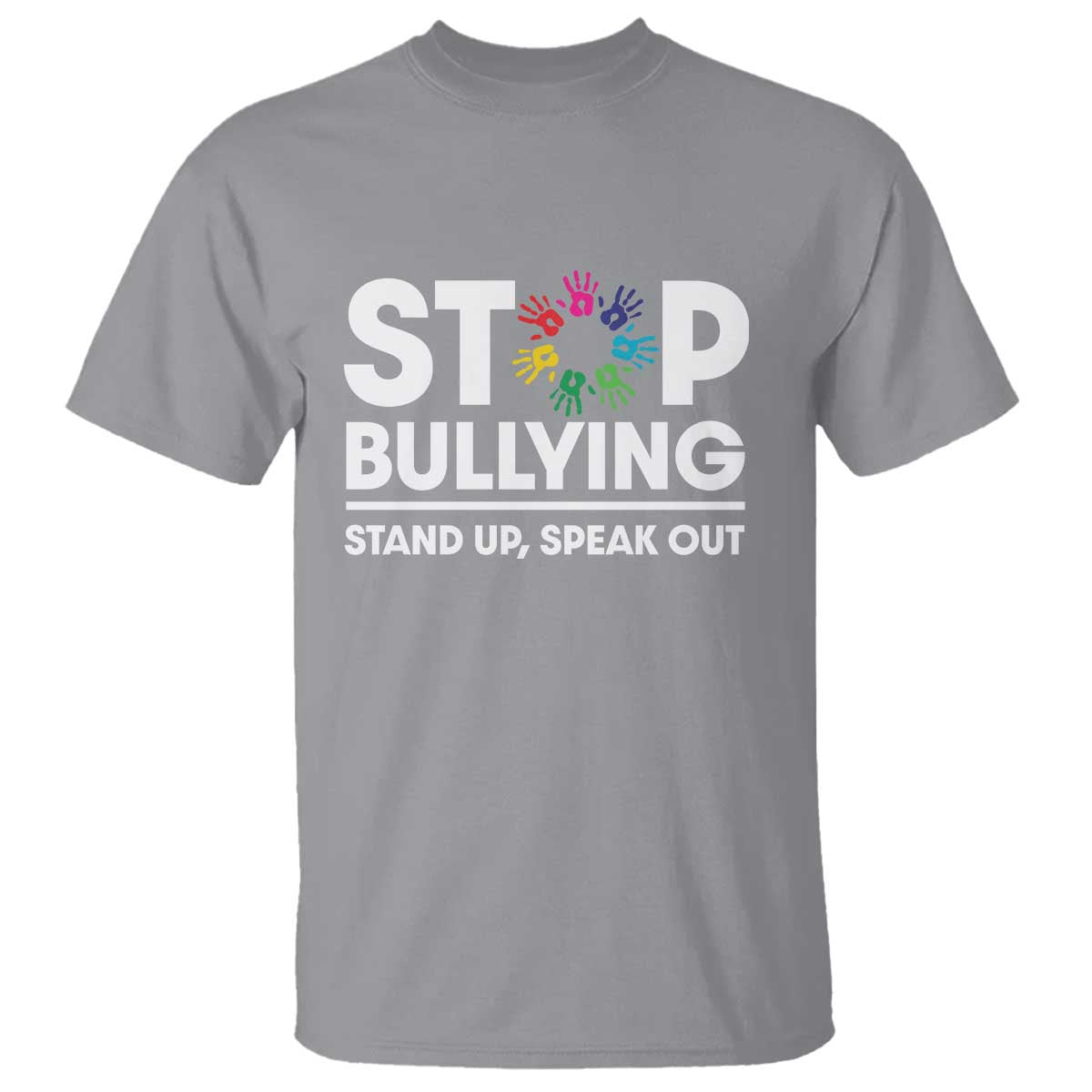Unity Day T Shirt Stop Bullying Stand Up Speak Out Hand Prints Bullying Prevention