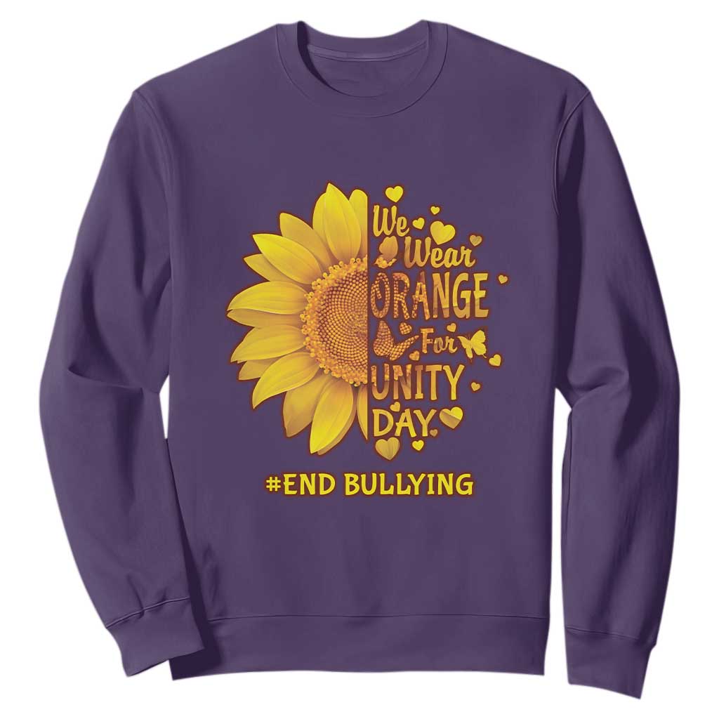 Bullying Prevention Sweatshirt We Wear Orange For Unity Day End Bullying Sunflower