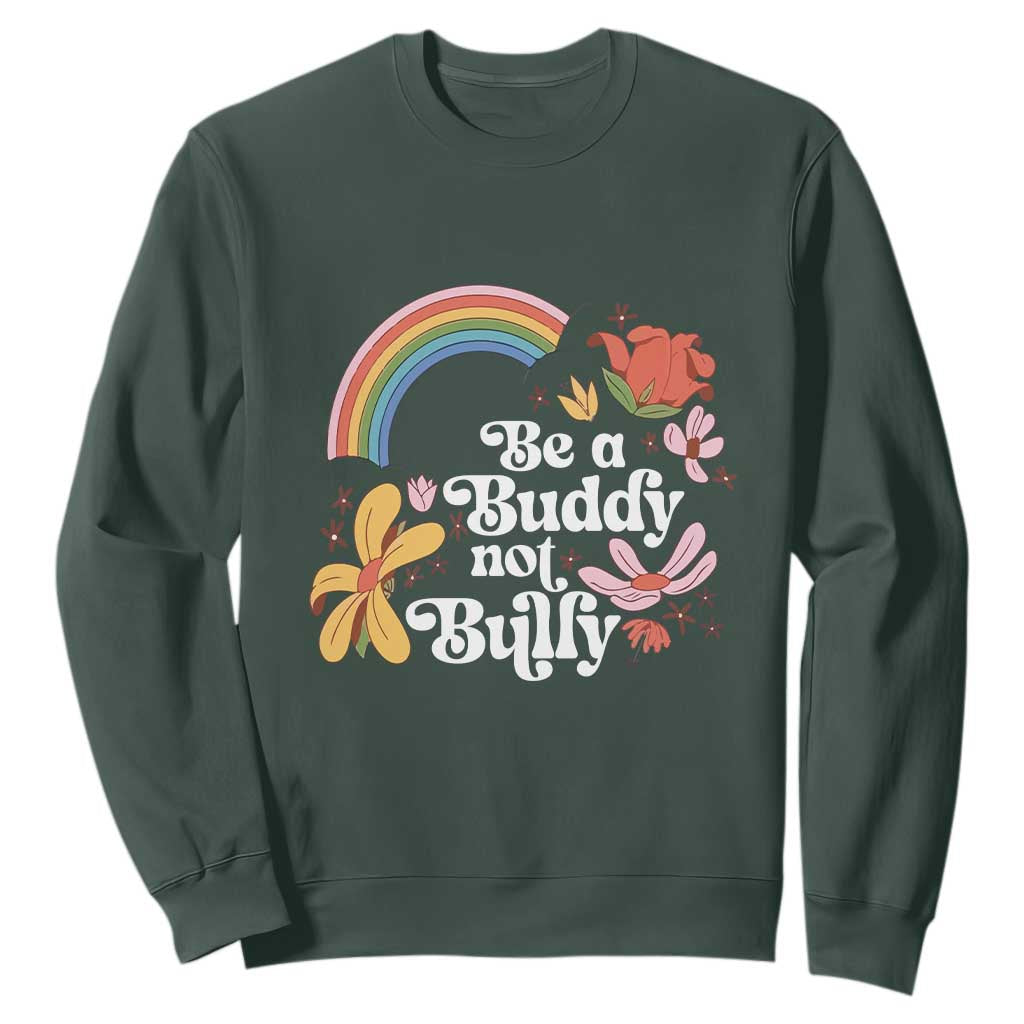 Unity Day Sweatshirt Be A Buddy Not A Bully Bullying Prevention Flower Star