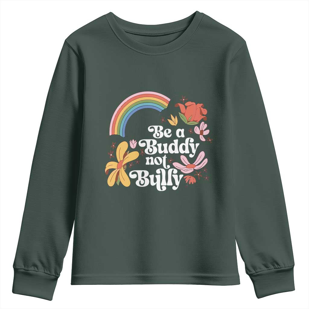 Unity Day Youth Sweatshirt Be A Buddy Not A Bully Bullying Prevention Flower Star