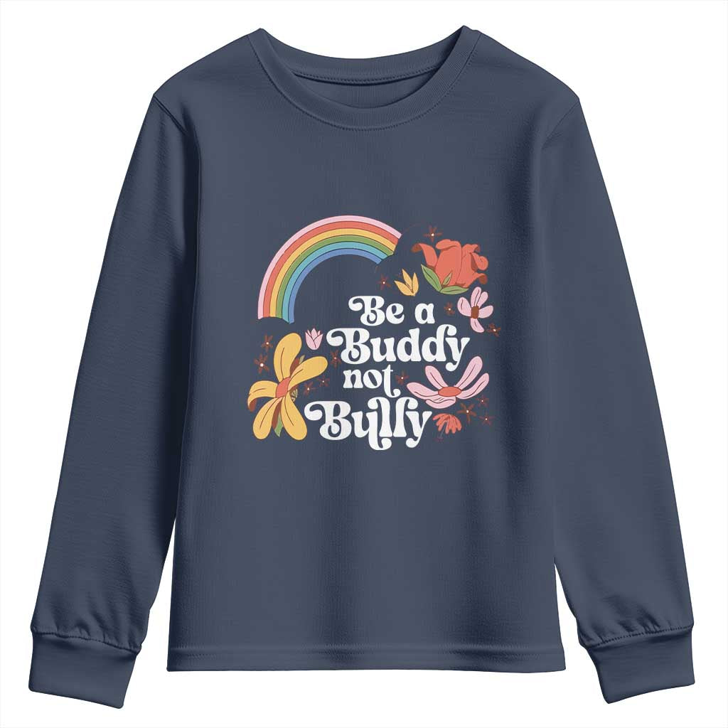 Unity Day Youth Sweatshirt Be A Buddy Not A Bully Bullying Prevention Flower Star