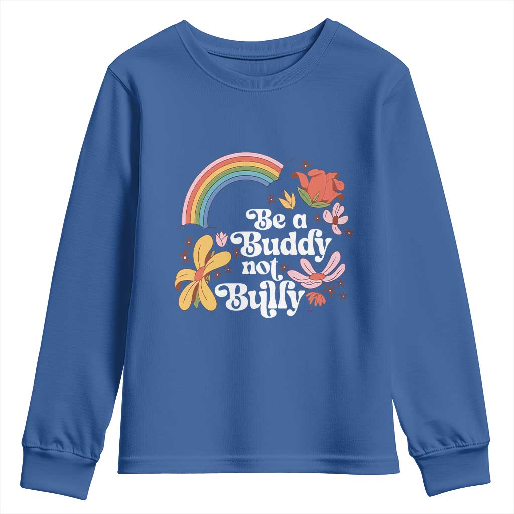 Unity Day Youth Sweatshirt Be A Buddy Not A Bully Bullying Prevention Flower Star