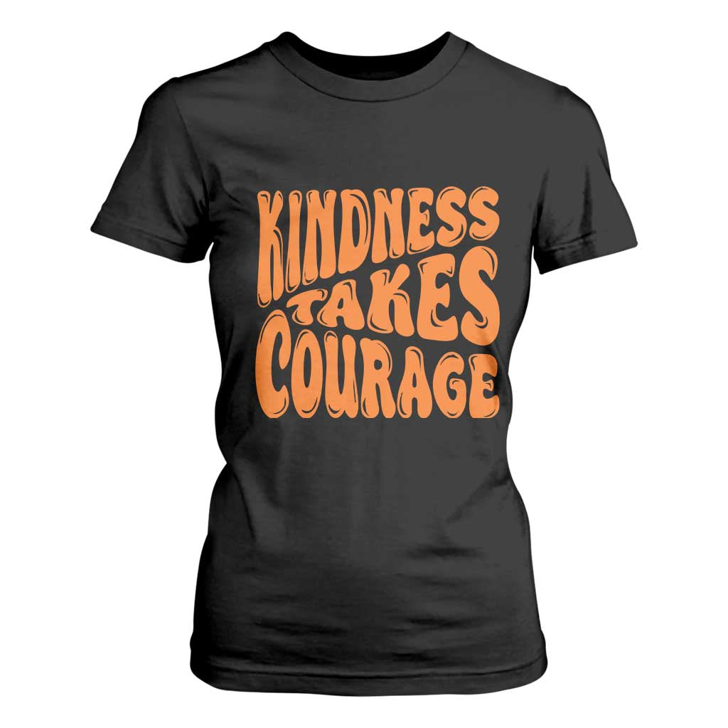Unity Day T Shirt For Women Kindness Takes Courage Bullying Prevention